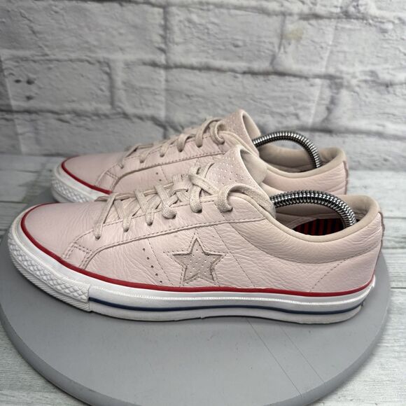 Converse Shoes - Converse One-Star OX Sakura Barely Rose Pink Leather Sneakers Shoes Women’s 9